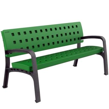 Banc extérieur polyéthylène vert - RAL 6029