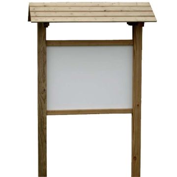 Panneau affichage bois avec toit