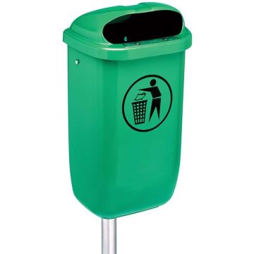 Poubelle extérieure plastique 50L - Vert