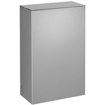 Poubelle sanitaire mural - gris métal