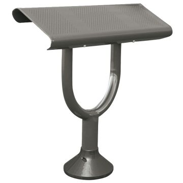 Banc type assis-debout acier Nîmes en version sur platine