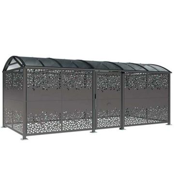 Abri vélo sécurisé XL - Version tôle décorative