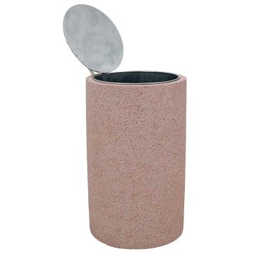 Corbeille Atlante finition gravillons avec couvercle