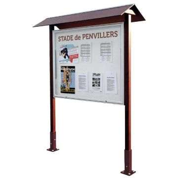 Vitrine extérieure bois et alu 18 A4