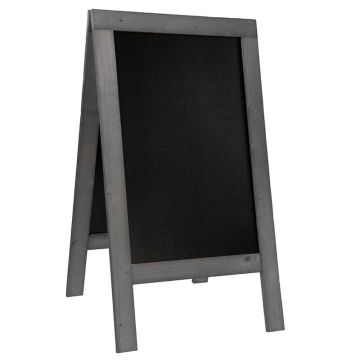 Chevalet ardoise de trottoir gris lasuré