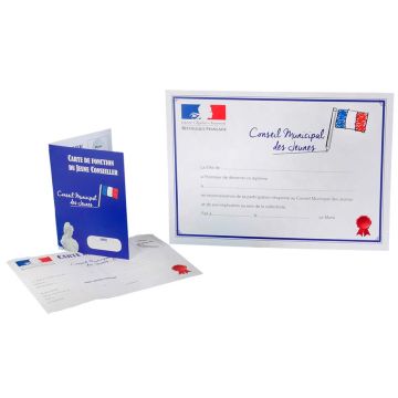 Diplôme d'honneur et carte de fonction - Conseil municipal des jeunes et conseil municipal des enfants