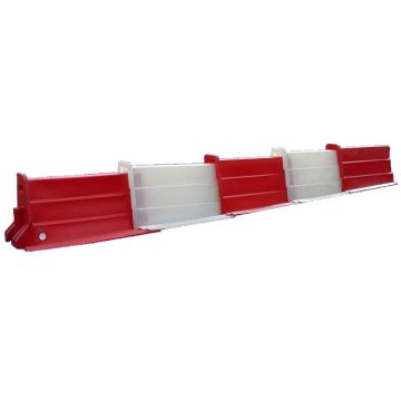 Séparateur de voies télescopique déplié