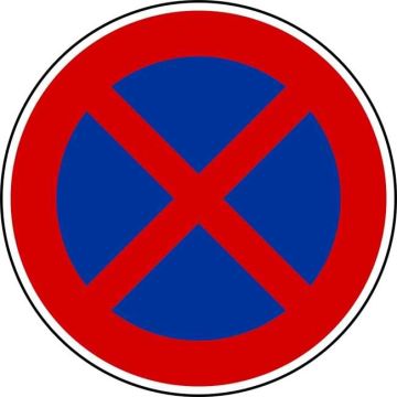 Panneau Arrêt et stationnement interdits B6d