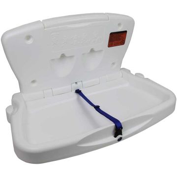 Table à langer murale pliante pour collectivité avec ceinture de sécurité