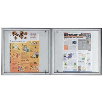 Vitrine Verso double porte - Anodisé