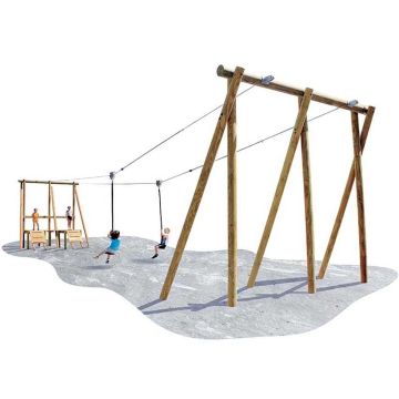 Double tyrolienne bois 20 m