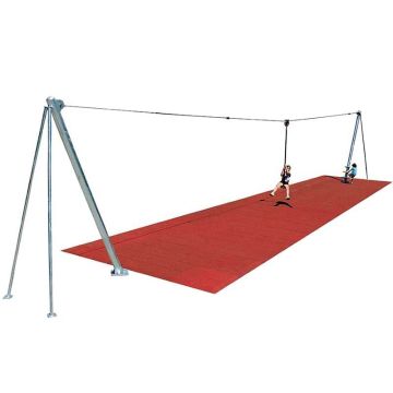 Tyrolienne en acier galvanisé 20 m