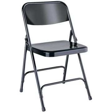 Chaise pliante métal - Noir