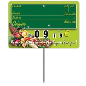 Etiquette prix - Fruits et légumes - A pique
