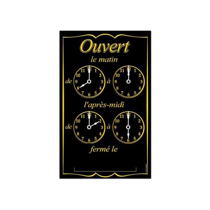 Pendulette affichage des horaires