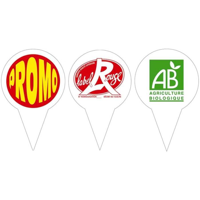 Pique information PVC Blanc