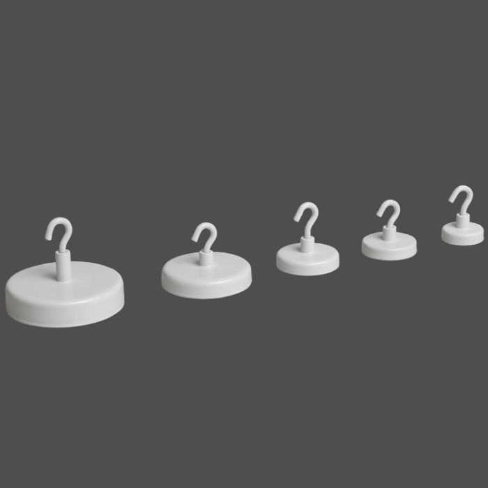 Crochet aimanté blanc