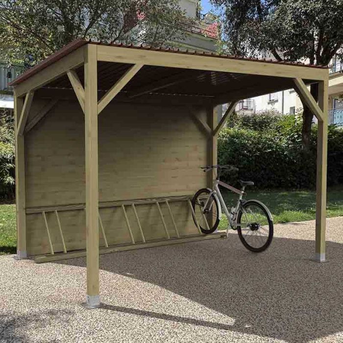 Abri vélos bois 5 ou 10 places