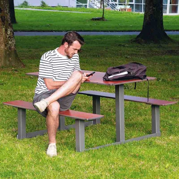 Table pique-nique stratifié compact Riga