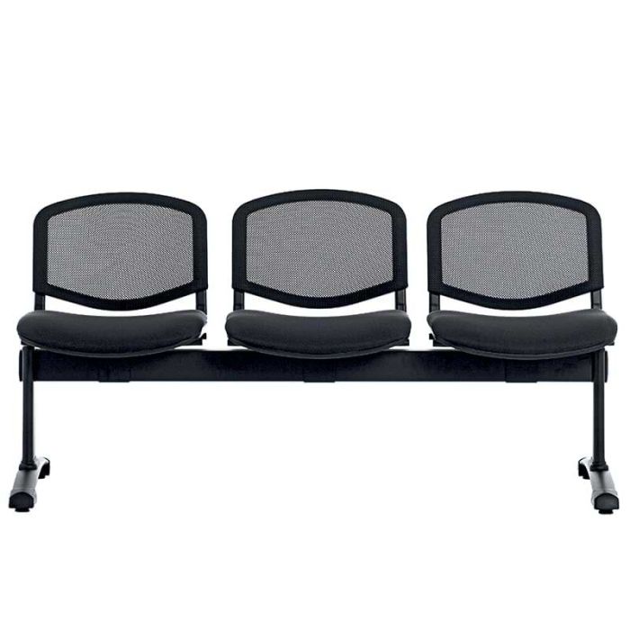 Sièges sur poutre tissu dossier résille 2 à 5 places