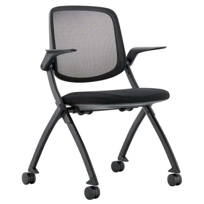 Chaise rabattable visiteur à roulettes Visi