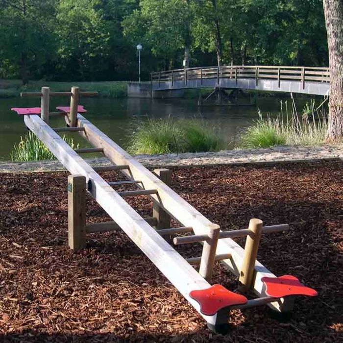 Balançoire à bascule double 4 places