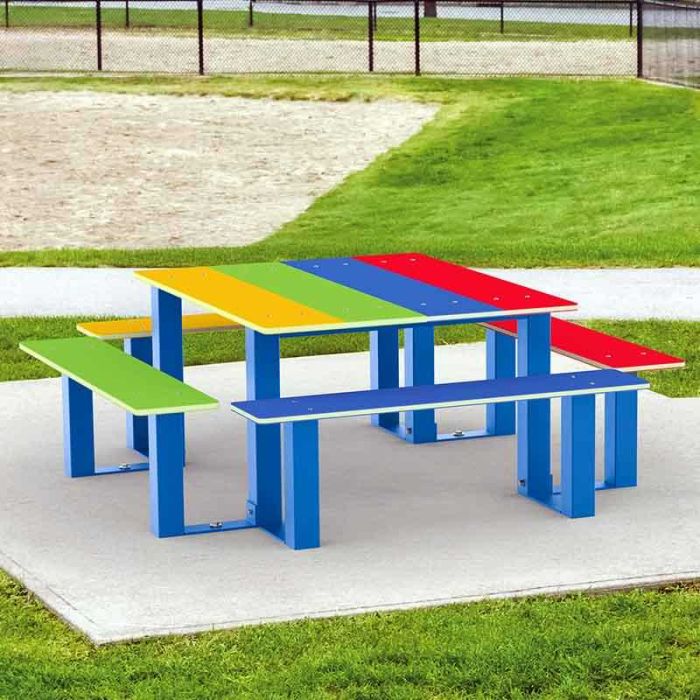 Table pique-nique enfant School PEHD
