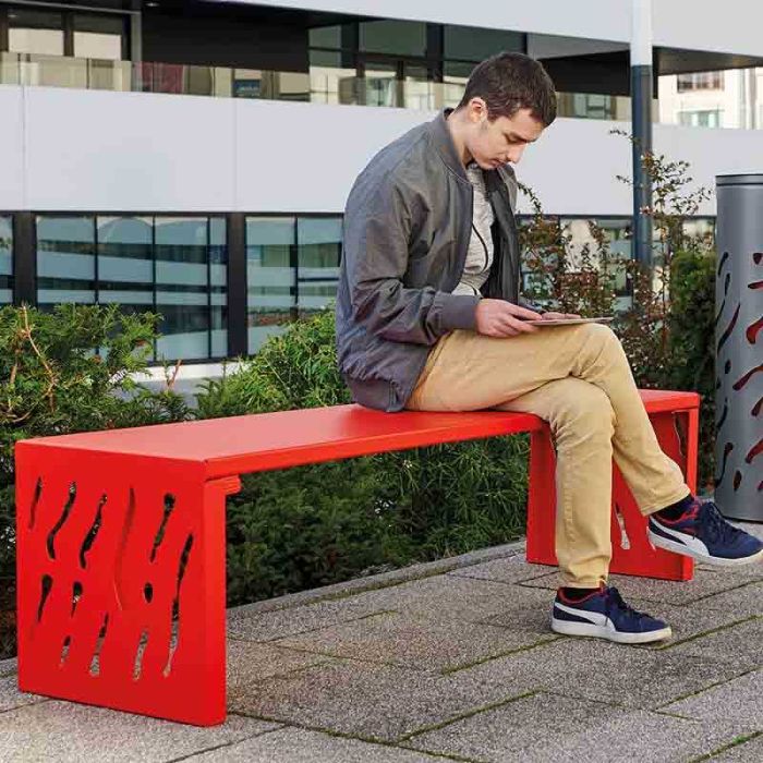 Banquette design acier Venise