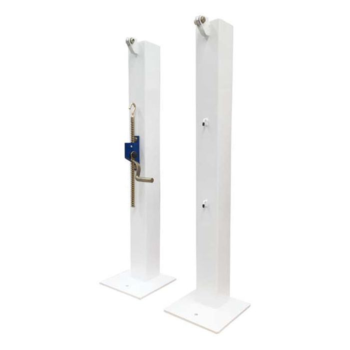 Poteaux de tennis sur platine