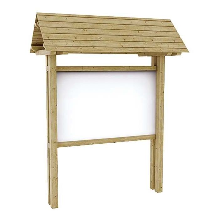 Panneau information avec toit