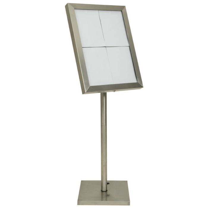 Vitrine porte-menu inox 4 X A4