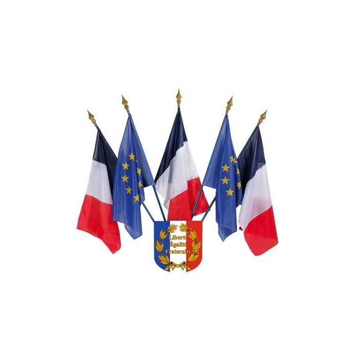 Ecusson porte-drapeaux de façade