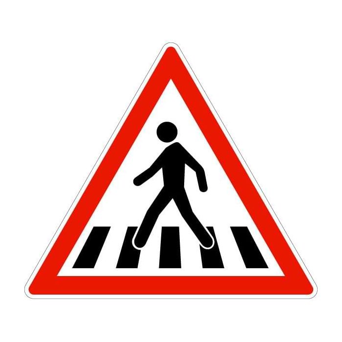 Panneau Danger passage piétons A13b