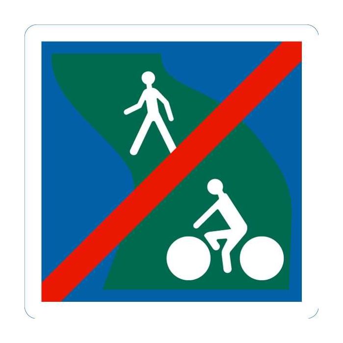 Panneau Fin de voie cycles et piétons C116