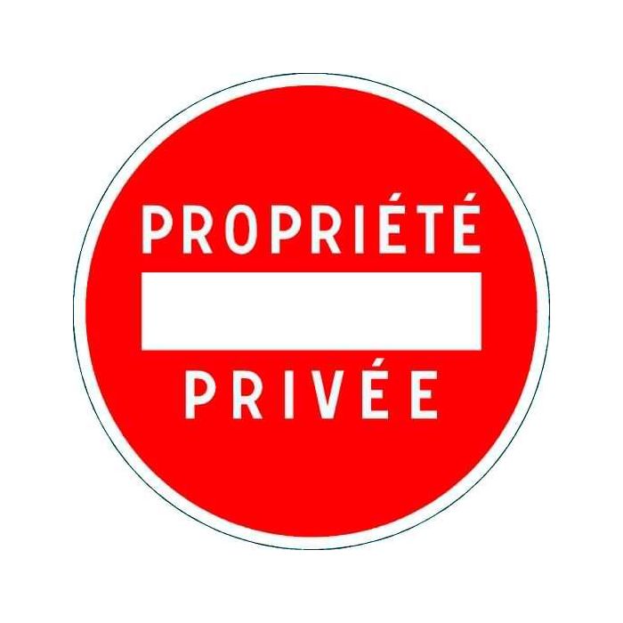Panneau signalisation Propriété privée