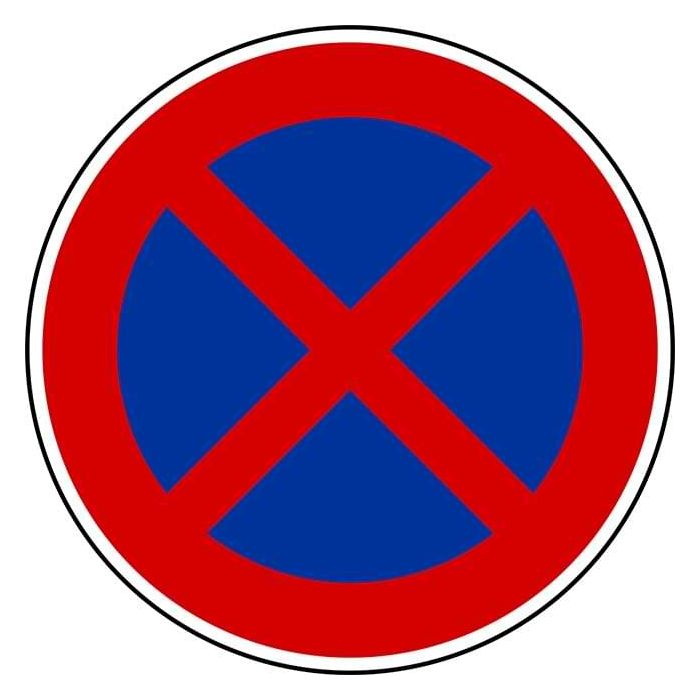 Panneau Arrêt et stationnement interdits B6d