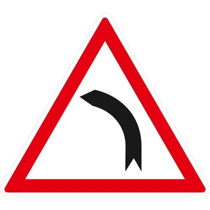 Panneau Danger Virage à Gauche A1b