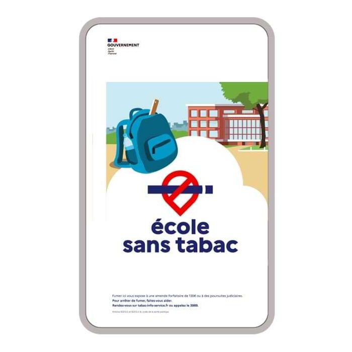 Panneau Ecole sans tabac