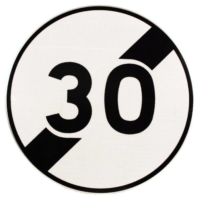 Panneau Fin de Limitation de vitesse B33