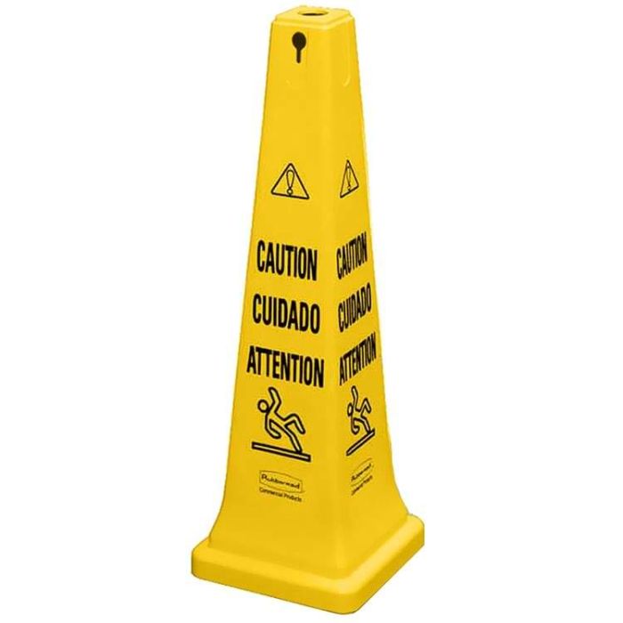 Cône avertissement sol mouillé Rubbermaid