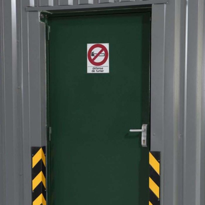 Jeu 2 protections d'angle caoutchouc noir / jaune