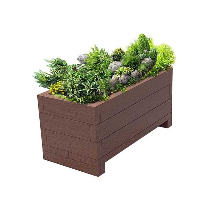Jardinière rectangulaire matière recyclée
