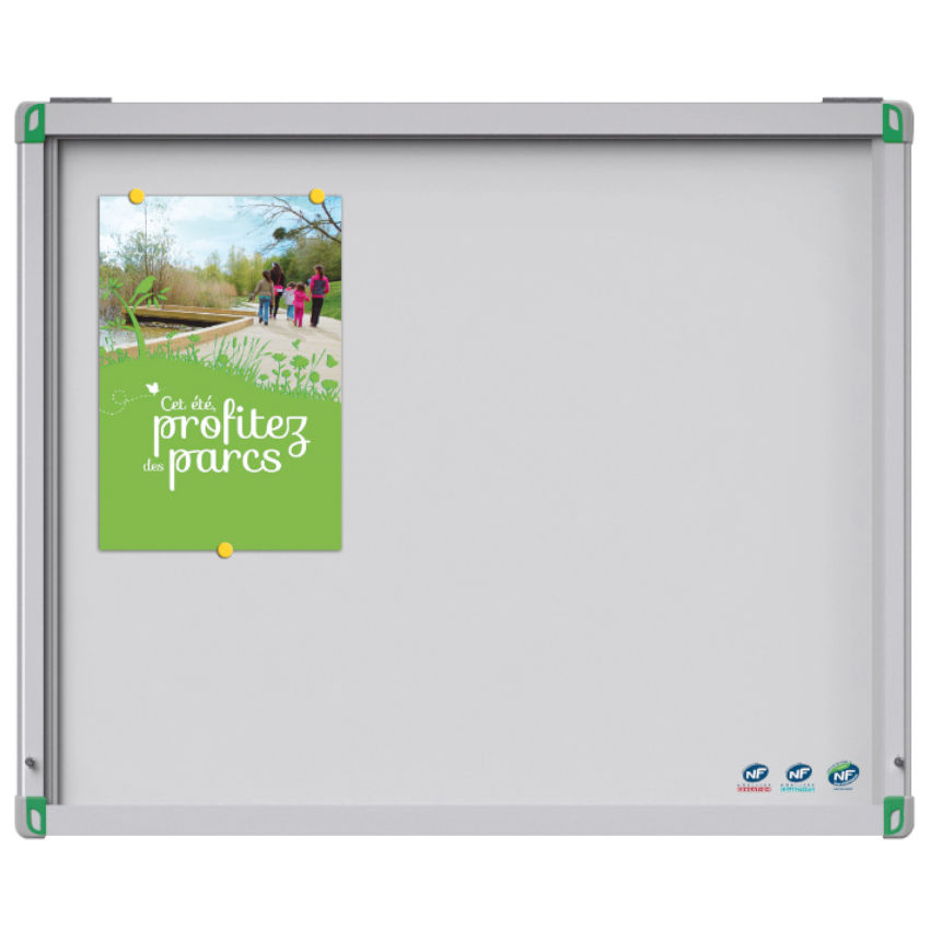 Vitrine porte relevable ext/int - Fond tôle -  Format 21 A4